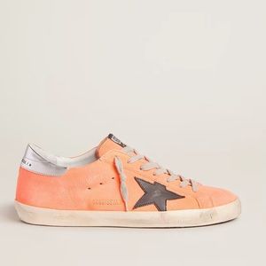 Golden Goose Orange Suede Super-Star sneakers